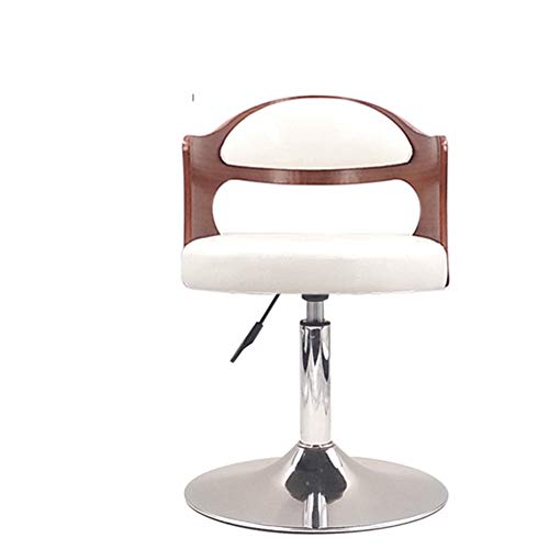 H&RB Silla de Barra de Hierro Forjado Barstool, Taburete Alto Giratorio de 360 °, Elevador de Gas Giratorio Ajustable de Base Grande, para Pub/mostrador/cafetería/Desayuno/Cocina,006,S