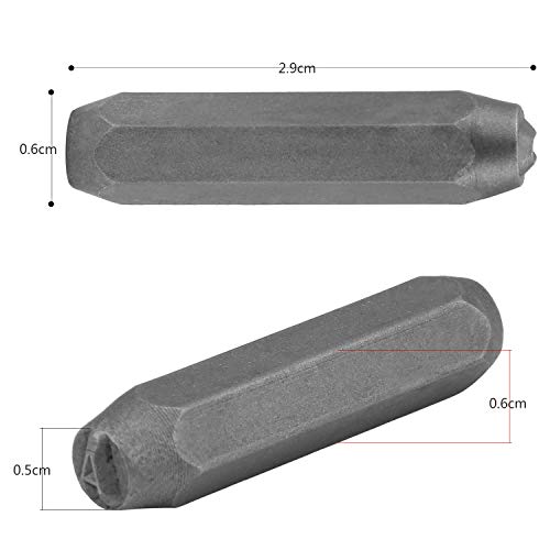 HSEAMALL - Juego de punzones para números y letras, kit de estampación de metal, perforador de números de metal de acero, letras del alfabeto y sellos de números