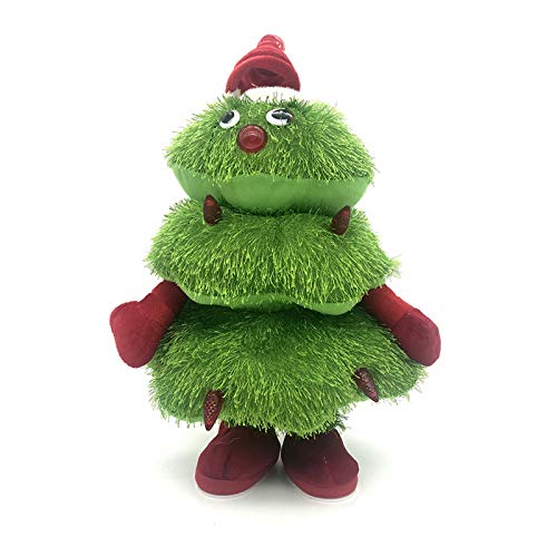 HSKB - Árbol de Navidad, Electric Singing and Dancing Christmas Tree Peluches para Decoraciones de árboles de Navidad,Juguete de Felpa eléctrico navideño (40 x 23 cm)