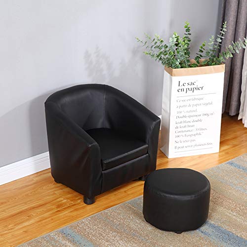 Htimer sillón Infantil Sofá Infantil de Dibujos Animados Linda Princesa bebé sofá Silla niña Individual Mini sofá niño pequeño aprende a Sentarse en un pequeño sofá, Negro con un Muelle