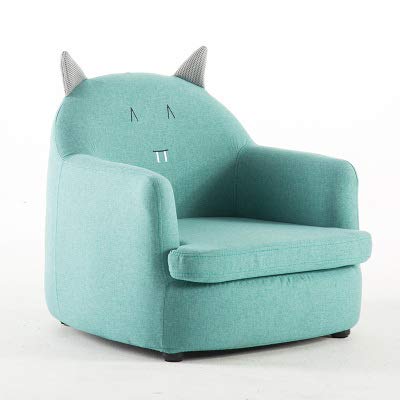 Htimer sillón Infantil Sofá para niños Niña Princesa Silla de sofá para bebé Asiento del sofá Perezoso Lindo Sofá pequeño de Kinder de Dibujos Animados, Monstruo Verde Menta (Tela Desmontable)