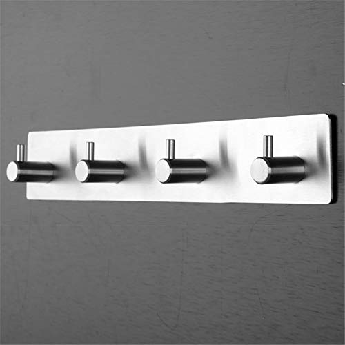 HUIHUAN Ganchos para pared Gancho para perchas/Perchero, Gancho metálico fuerte Cocina Gancho de acero inoxidable 304 Puerta de baño Pared posterior Pared No hay rastro Colgar almacenamiento