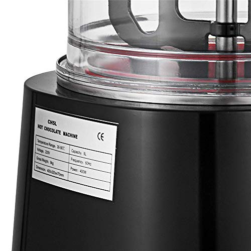 HUKOER 5L Comercial Máquina de Chocolate Caliente Dispensador de Chocolate para Restaurantes Churrerías Cafeterías Familias