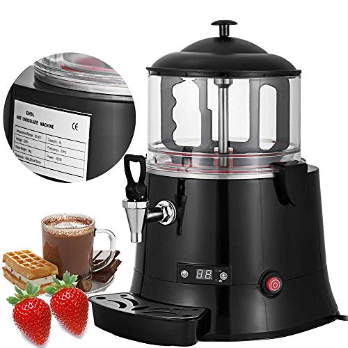 HUKOER 5L Comercial Máquina de Chocolate Caliente Dispensador de Chocolate para Restaurantes Churrerías Cafeterías Familias