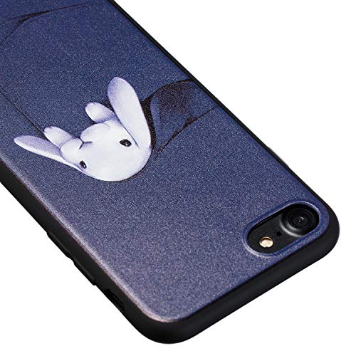 HYcase Estuche para iPhone 6/6S,Silicona TPU Ultra Fina Fina Pintura [Peso liviano] [Anti-caída] Adherencia Antiadherente, Coque Suave Protection-Conejo de Bolsillo