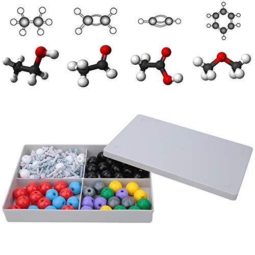 Hztyyier 140Pcs Molecular Model Kit Conjunto de Estructura de química orgánica Atom Link Model Set para niños Que aprenden