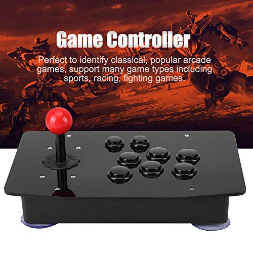 Hztyyier Arcade Game Controller Classic Fighting Joystick Game Controller con Cable USB 2.0 y Botones de manija para Windows 7/8/10