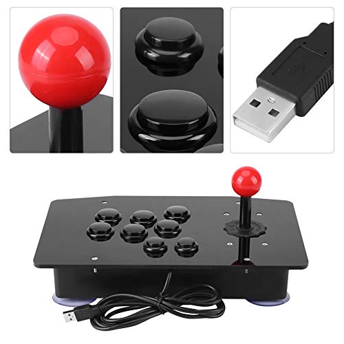 Hztyyier Arcade Game Controller Classic Fighting Joystick Game Controller con Cable USB 2.0 y Botones de manija para Windows 7/8/10