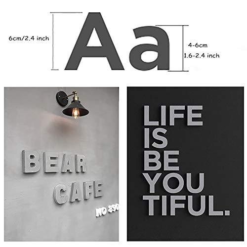 HZW Molde de Alfabeto de hormigón de Silicona DIY Yeso de Cemento de Silicona Mayúscula Letras minúsculas Molde Decoración de Pared de Oficina en casa Molde de Letra, Solo Molde,G