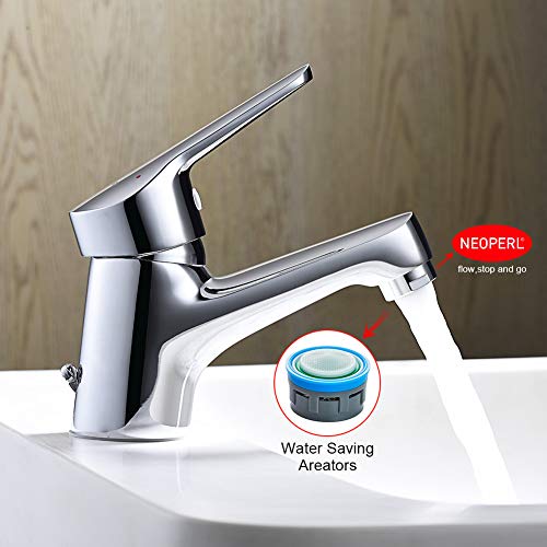 Ibergrif M11050 Roma, Grifo Baño Clásico, Mezclador Monomando para Lavabo, Cromo, Plata