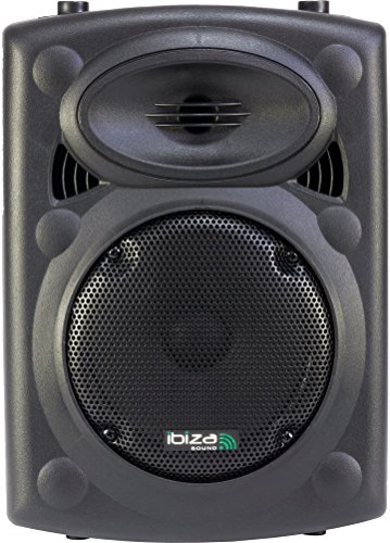 Ibiza Sound PORT8VHF-BT Sistema de sonido portátil y autónomo de 8"/20 cm, Bluetooth, Wireless, 400 W, Negro