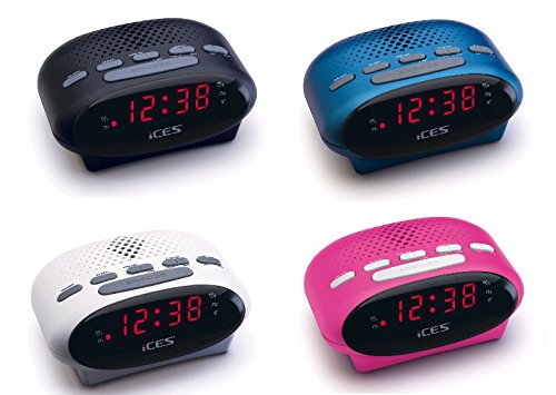 Ices ICR-210 Reloj Negro - Radio (Reloj, LED, FM, PLL)