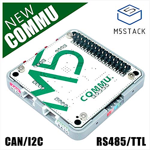 ICQUANZX M5Stack COMMU Module, Integrado con 2IIC, 1TTL, 1CAN, 1RS485, MCP2515-1 / SO Can Controller y SP3485EN-L/TR Transceptor RS485 Soporte Arudino IDE para M5Stack ESP32 M5Stack Kit