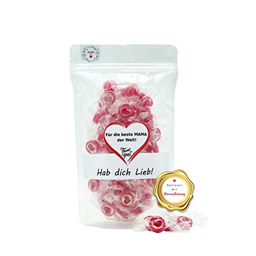 Idea de regalo de agradecimiento para mamá 400 g corazón Bonbons Día de la Madre cumpleaños mejor mamá Hab te amas mamá madre regalo también personalizable