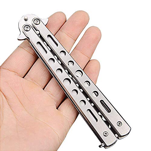 Ideal Swan 2PC Navaja Mariposa Sin Filo Cuchillo Mariposa Sin Filo Butterfly Knife Entrenamiento Balisong Trainer Navajas Mariposa Practica