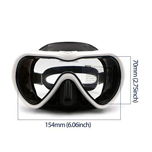iDWF Amplia Visión de Buceo Gafas máscara de Adulto Gafas de natación Snorkel de Silicona Anti-vaho Vidrio Templado Equipo de Buceo (Color : AM708 Green)