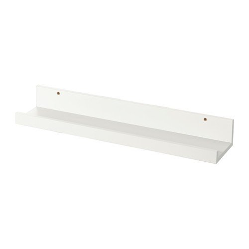 Ikea Estante para Cuadros, Madera, Blanco, 55x12x8 cm