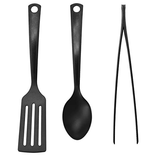 Ikea Gnarp - Juego de utensilios de cocina, color negro (3 piezas)