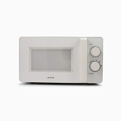 IKOHS Microondas MW700 - Microondas, 700W,Capacidad de 20L, 6 Niveles de Potencia, Temporizador hasta 30 minutos, 33.5x45.0x25.0 cm