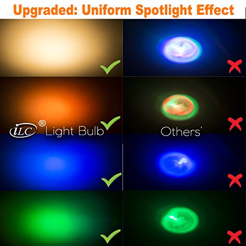 iLC Bombilla LED Foco GU10 Colores RGBW Bombillas spot Cambio de Color Regulable Blanco Cálido 2700k Casquillo - RGB 12 Colore - Control remoto Incluido - Equivalente de 40 Watt (Pack de 4)