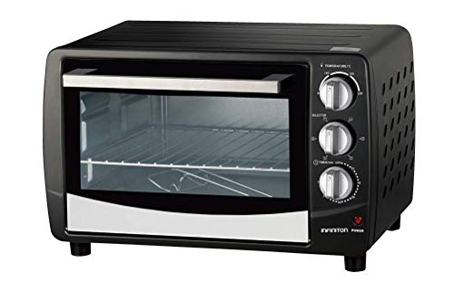 INFINITON HORNO CONVENCION SOBREMESA (Capacidad desde 9 litros, desde 800 W, Temperatura hasta 230ºC y Tiempo hasta 60 Minutos, Horno portatil) (NEGRO, HSM-64NC20 (20 LITROS))