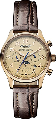 Ingersoll IN1410RCR - Reloj automático, para hombre, con correa de cuero, color marrón