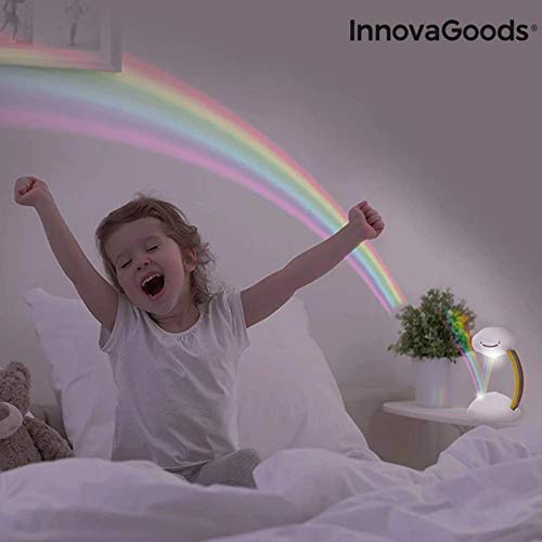 InnovaGoods Proyector LED Nube Arcoíris Libow, Blanco