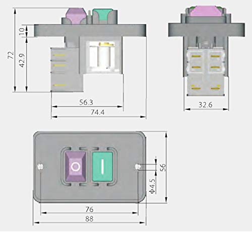 Interruptor de máquina KEDU KJD12-14 230V 3 polos para diversas máquinas herramientas