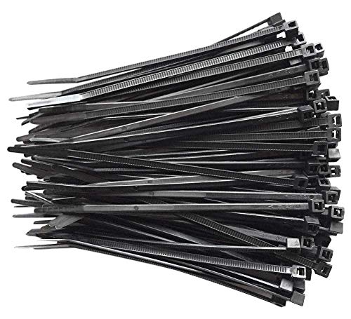 intervisio Bridas de Plastico para Cables 200mm x 2,5mm, Negro, 100 Piezas