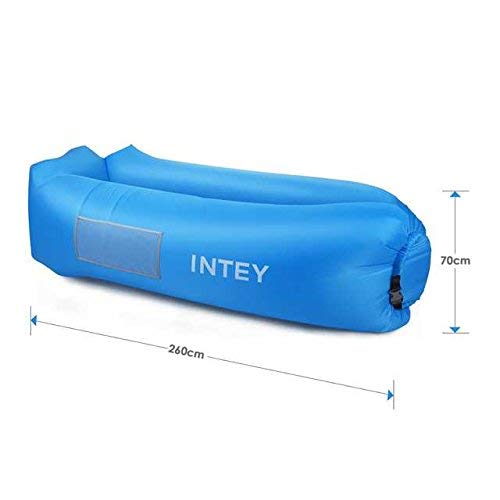 INTEY Sofá inflable, Reclinable Inflable, Resistente al Desgarro, Resistente al Agua y a la Suciedad, Plegable y Portátil, Adecuado para Acampar, Caminar, Descansar, etc.