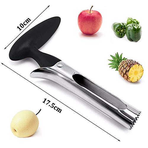 INTVN Descorazonador de Manzana, Acero Inoxidable Núcleo de Semillas Extractor Removedor de Cocina Gadget con Serró la Lámina, para Las Manzanas Peras Pimientos Calabacín Patata Hortalizas