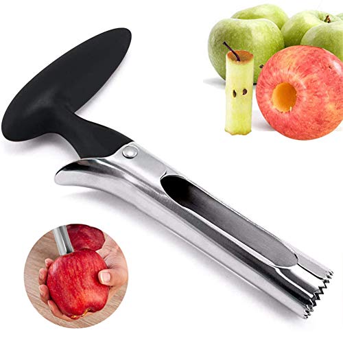 INTVN Descorazonador de Manzana, Acero Inoxidable Núcleo de Semillas Extractor Removedor de Cocina Gadget con Serró la Lámina, para Las Manzanas Peras Pimientos Calabacín Patata Hortalizas