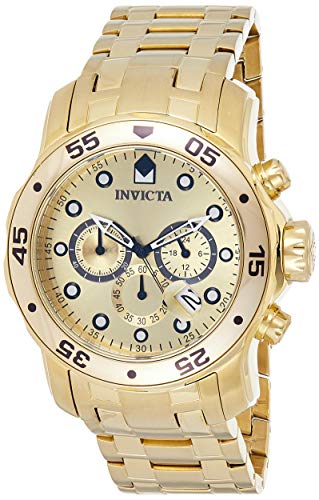 Invicta 0074 Pro Diver - Scuba Reloj para Hombre acero inoxidable Cuarzo Esfera oro