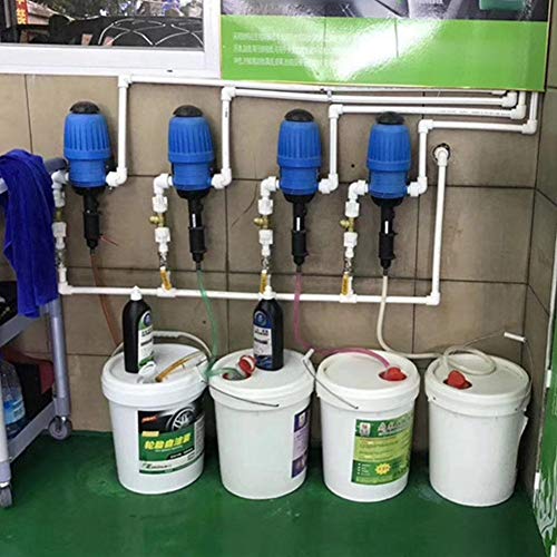 Inyector de fertilizante automático ajustable Dispensador de dosificador de líquido químico alimentado por agua, 20-2500L / h Bomba dosificadora de flujo alimentado por agua para manguera de Ganadería