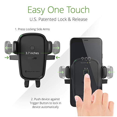 iOttie Easy One Touch Wireless 2 Qi-Lade-Dashboard-Halterung für iPhone XS Max R 8 Plus 10 W für Samsung Galaxy S10 E S9 S8 Plus Edge, Hinweis 9