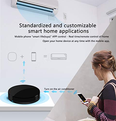 IR inteligente de control remoto universal remoto inteligente de control por voz (compatible con Alexa Google Inicio Tuya) Smart Home Smart Home Automation WIFI + IR + RF para el hogar inteligente