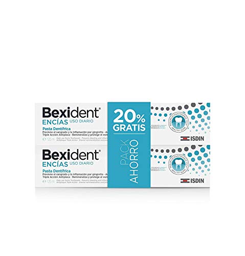 Isdin Bexident Encías, Uso Diario, Pasta Dentífrica, 125 Ml + 125 Ml, 2 Unidades