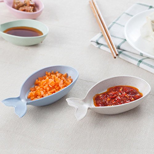 ISKYBOB 4 Piezas Platos Para Salsa Condimentos Recipientes Salas De Soya Platos Para Sushi