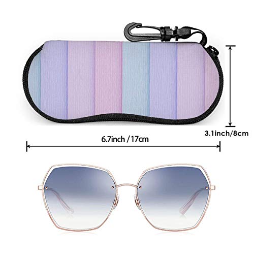 IUBBKI - Estuche para gafas con rayas de color pastel que protege y almacena gafas de sol, gafas de lectura y la mayoría de las gafas, apto para hombres, mujeres y niños