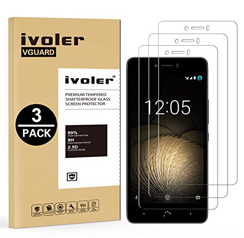 ivoler [3 Unidades] Protector de Pantalla para BQ Aquaris U Plus/BQ Aquaris U/BQ Aquaris U Lite, Cristal Vidrio Templado Premium