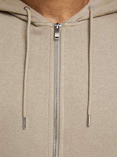 Jack & Jones Jjesoft Sweat Zip Hood Noos Chaqueta, vajilla, L para Hombre