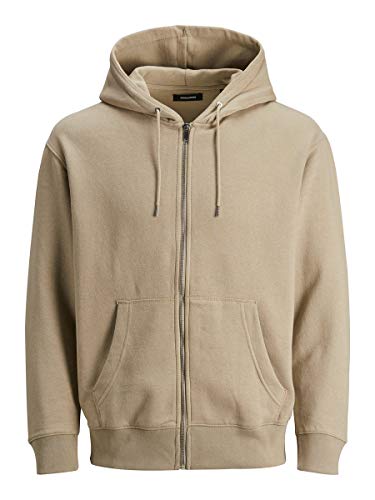 Jack & Jones Jjesoft Sweat Zip Hood Noos Chaqueta, vajilla, L para Hombre