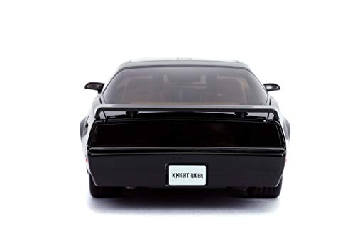 Jada- Kitt Coche fantástico Metal 1:24 con Luces Coleccionismo, Color Negro, Talla Única (253255000)