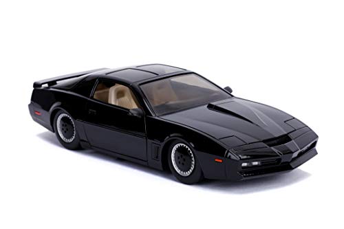 Jada- Kitt Coche fantástico Metal 1:24 con Luces Coleccionismo, Color Negro, Talla Única (253255000)