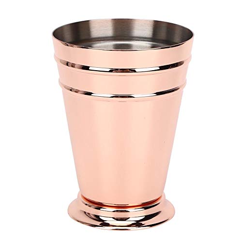 Jadeshay Mojito Cup Copa de Acero Inoxidable para Mojito Mint Julep Bebidas mezcladas Bebidas Home Bar Beber 400ML(Rosa)