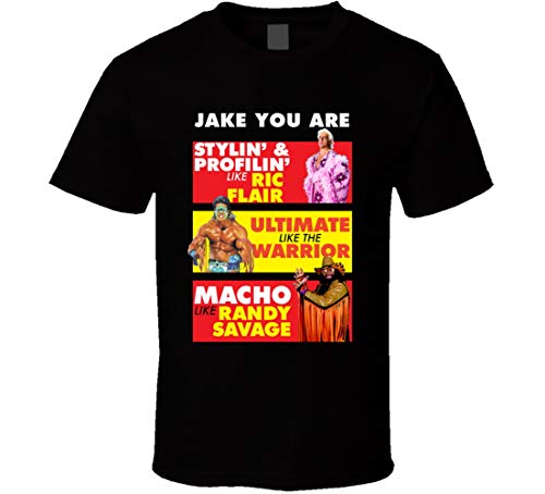 Jake Dad RIC Flair Warrior Randy Savage Wrestler - Camiseta para el día del padre, color negro