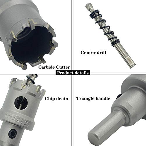 Janjunsi Coronas Perforadoras, Sierra de Corona Broca Circular de Carburo, Perforar en Metal y Inoxidable, Grado industrial 35mm