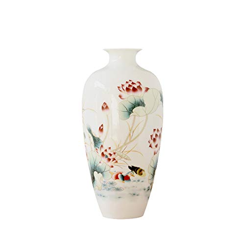 Jarrón Chino clásico de Porcelana China Antigua jarrón de Flores de caolín decoración del hogar jarrones de Flores de Ciruelo Hechos a Mano garceta China