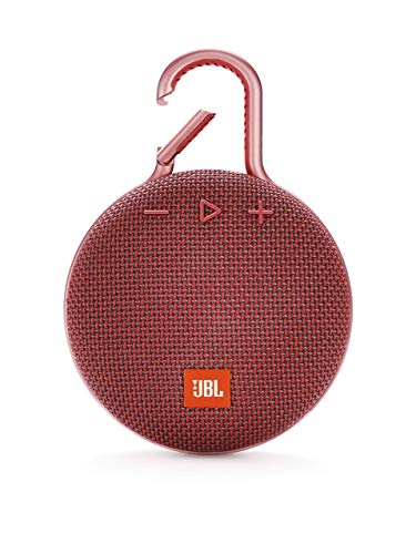 JBL Clip 3 Altavoz inalámbrico portátil con Bluetooth - Parlante resistente al agua (IPX7) - 10h de música continua - Rojo