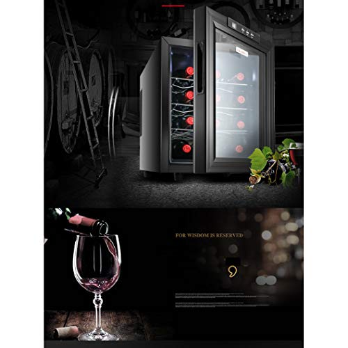 JCOCO-12 Botellas de enfriador/enfriador de ElectricWine - Temperatura constante y humedad Bodega de vinos - Gabinete de enfriamiento de cigarros para oficina en el hogar